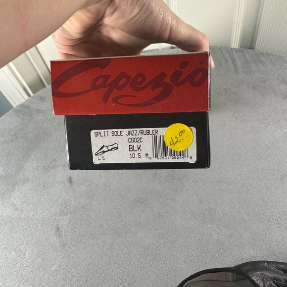 Capezio Children’s Black Split Sole Leather Lace Up Jazz Shoes Size 10.5 - Picture 3 of 3